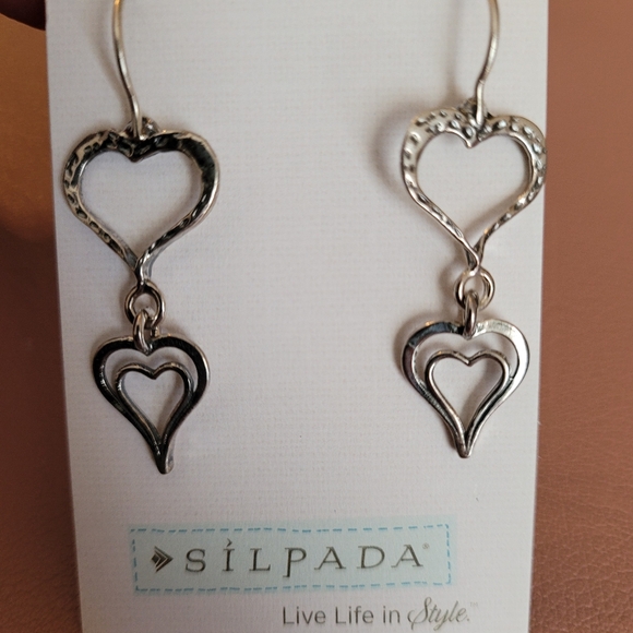 Silpada Heart Earrings New - Picture 2 of 5